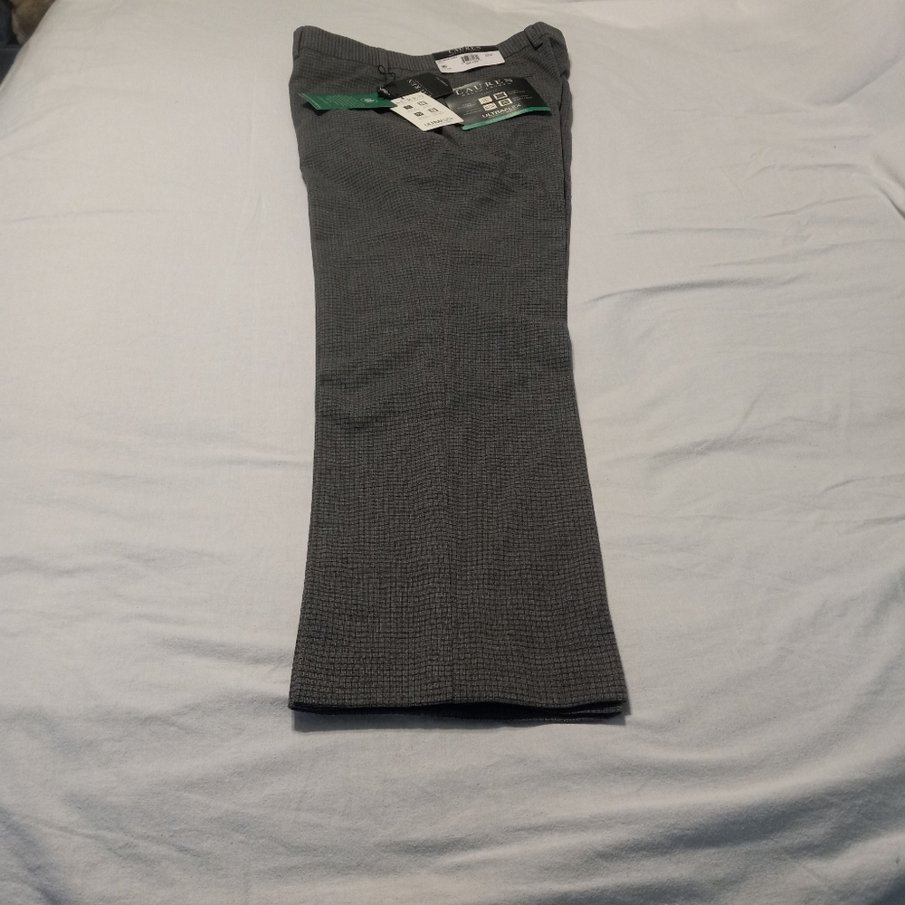 Lauren Ralph Lauren Classic Fit Checkered Dress Gray Ultraflex Pants 36 X 30 NWT
